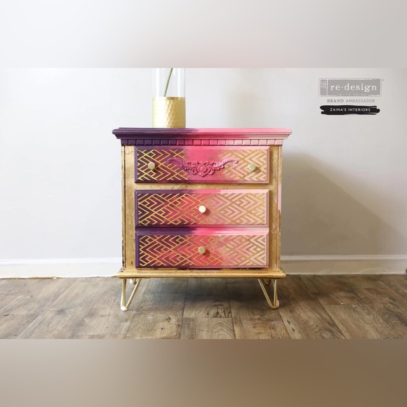 Redesign with Prima Decor Transfer ~ GEO DIAMOND ~ 24” x 35” - Picture 6 of 6